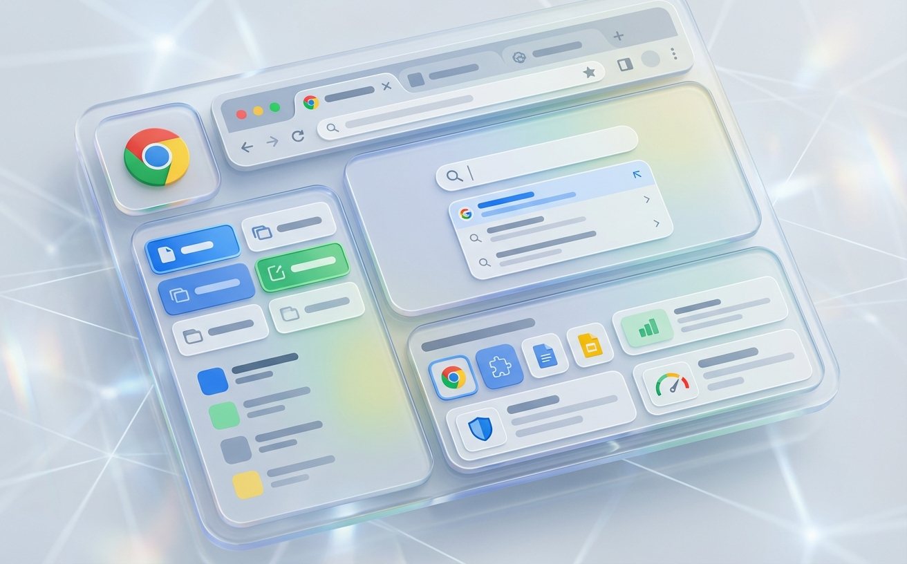 Chrome 浏览器多标签页导航界面